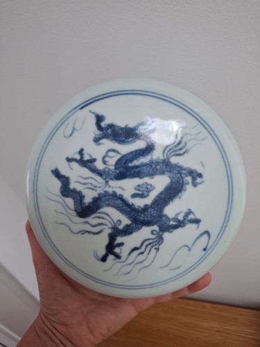 Vintage chinese blue dragon - chinese,