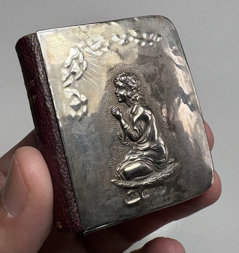 Miniature prayer book silver - miniature,