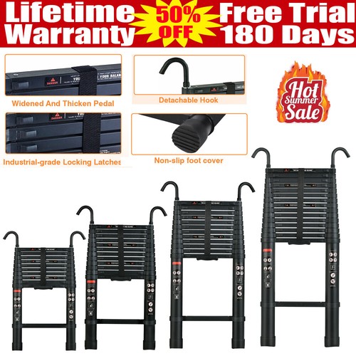 Aluminum ladder telescopic - aluminum,