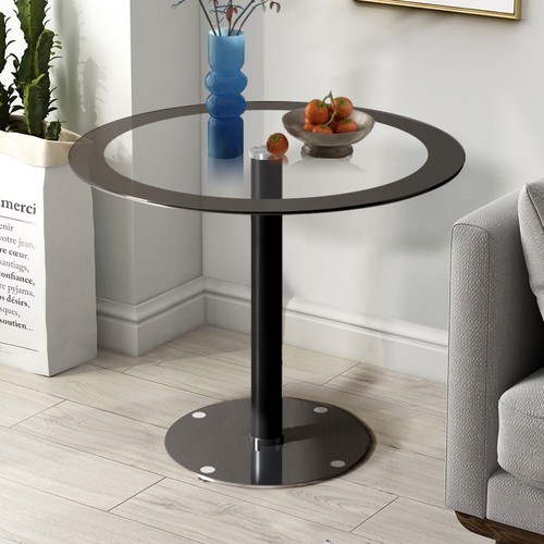 Round tempered glass dining - tempered,