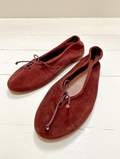 ZARA Brown Suede Ballerinas