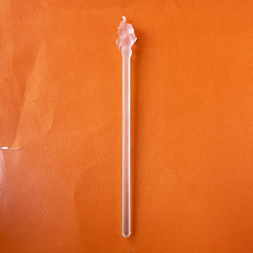 Glass blown swizzle - , with