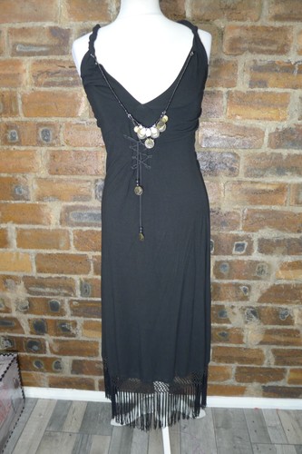 Whistles black boho fringed - whistles,
