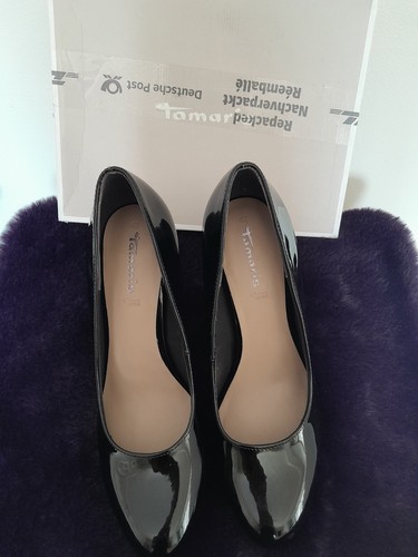 New tamaris black patent - new,