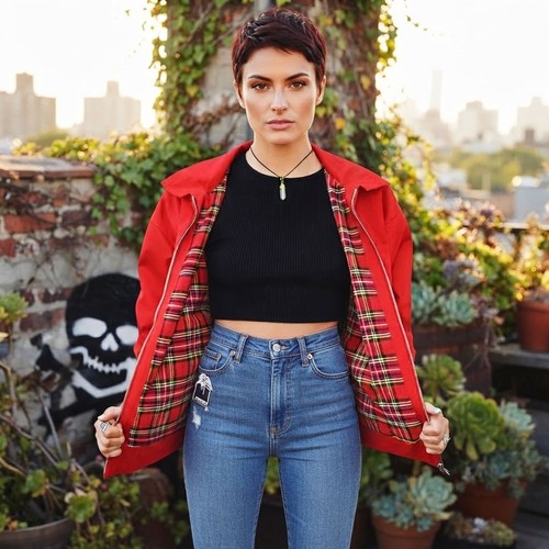 Red harrington jacket - red,