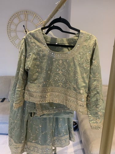 Safe green lehenga with large - safe,