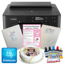 TS705 Edible Printer Home User Kit, Cartridges, Ink, Icing & Wafer Paper Choices