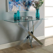 120cm Narrow Glass Console