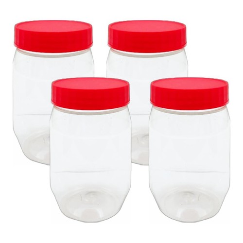 Clear plastic jars storage - clear,
