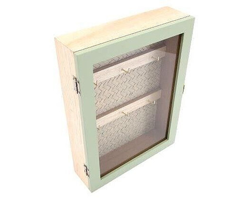 Pretty green wooden key box - pretty,