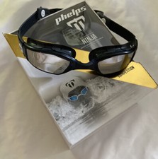 Phelps Ninja Swim Googles with Mirrored  Lenses Adult Unisex NEW IN BOX Black