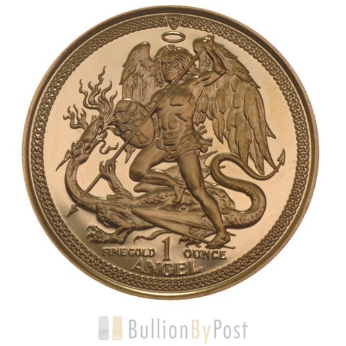 Ounce gold isle man angel - isle,