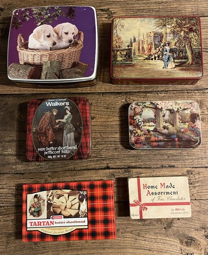 Job lot vintage biscuit tins - job,