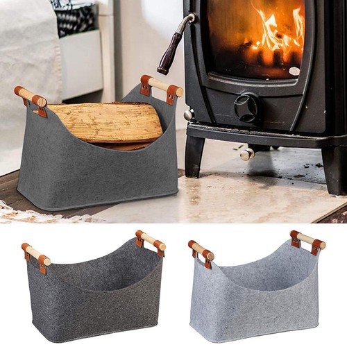 Durable felt firewood basket - felt,
