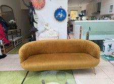 Valenza Sofa Gold Velvet 3 Seater RRP £1,399