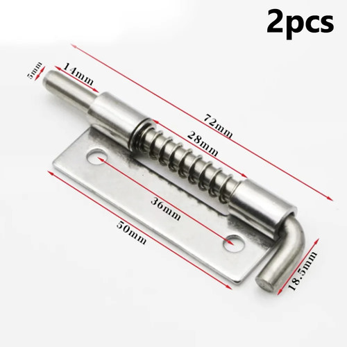 Spring loaded latch - loaded, pin