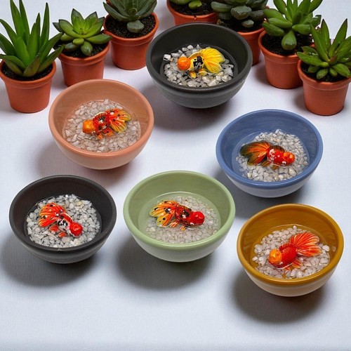 Resin goldfish bowl - resin, in