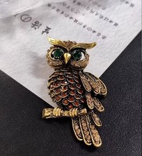 AB Perching Owl Brooch - 10%