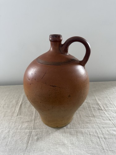 Antique french stoneware salt - french,