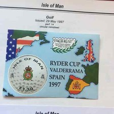 ISLE OF MAN MINT STAMPS 1997 GOLF RYDER CUP  VALDERRAMA  PACIFIC '97 Minisheet