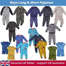 Boys Long Short Pyjamas PJs 1Onesie Onezi Dinosaur Camo Printed Playsuit Bedlam