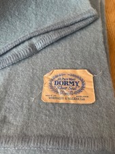 Vintage Blue Pure Wool Dormy Silver Seal Blanket