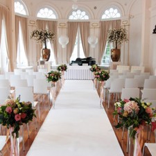 Long White Wedding Aisle Runner Exhibition Carpet Event and Marquee Flooring 