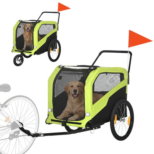 Pawhut dog bike trailer - pawhut, 2