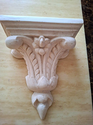 Two ornate white plaster - two,