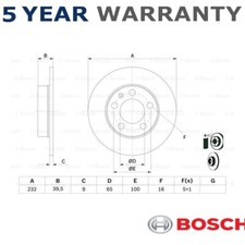 Bosch Rear Brake Disc Fits