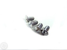 4X CHROME TANK BADGE SCREWS (GENUINE NOS) – ROYAL ENFIELD 1958-70 42195