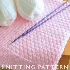 Baby Blanket Knitting Pattern Design 1 Printed Pattern To Knit Yourself Easy DK