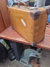 Vintage hardshell brown suitcase
