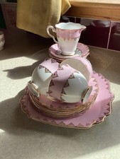 Vintage Gladstone Pink White