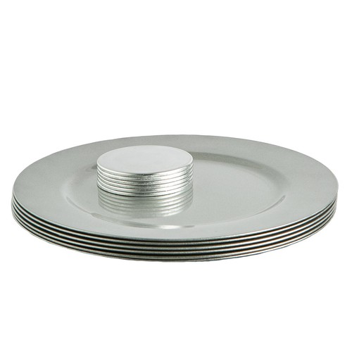 Piece metallic charger - 12,