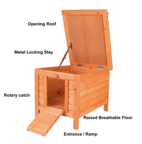 Outdoor wooden cat house - cat, /