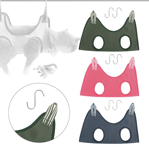 Cat grooming hammock restraint - hammock,