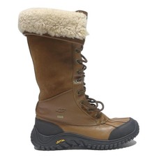 UGG Adirondack III Womens Lace-Up Boots Brown Leather UK 7.5 Warm Winter Grip