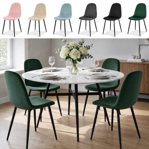 Velvet dining chairs set 1 - dining,