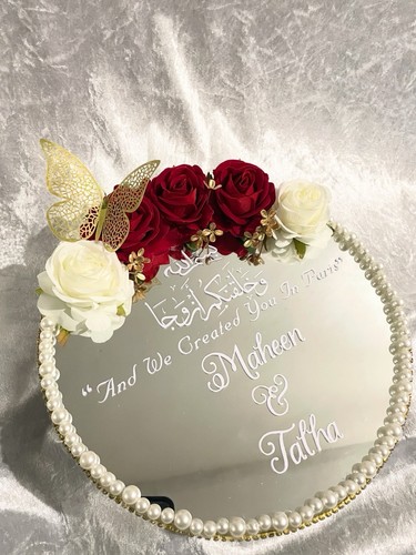 Personalised mirror ring plate - personalised,