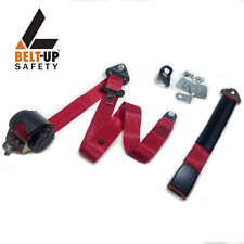 LAND ROVER DEFENDER 190/110 2nd ROW/REAR SEAT BELT KIT WITH FIXINGS - BTR577 RED