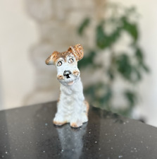 VINTAGE SYLVAC SCOTTISH TERRIER DOG, WHITE / TAN, 1378, chipped paw