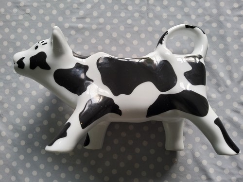 Cream milk cow jug black - cream,