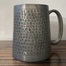 Malayan Pewter Beaten Vintage Pewter Tankard