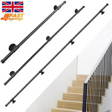 100cm-300cm Handrail Stair Rail Grab Balustrade Metal Staircase Banister Bar UK