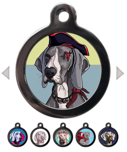 Weimaraner pet tag dog tags - weimaraner,