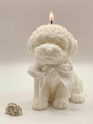 Dog candle mold - mold, silicone