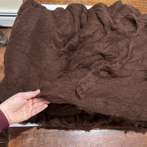 Merino wool dark brown - wool,
