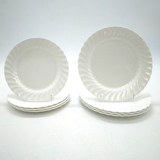 Wedgwood Candlelight X4 19.5 cm & X4 16.5cm plates White Fluted Bone China