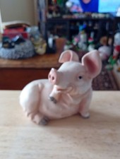 Resin Pig Garden Ornament Farmyard Animal Figure